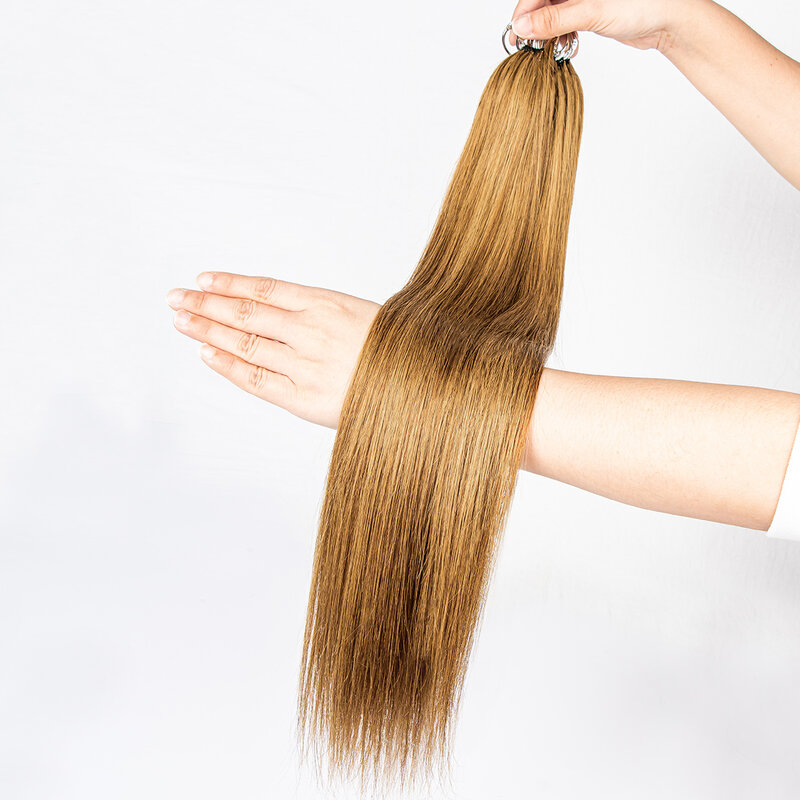 Перьевые волосы для наращивания, натуральные человеческие волосы 12A, высококачественные волосы