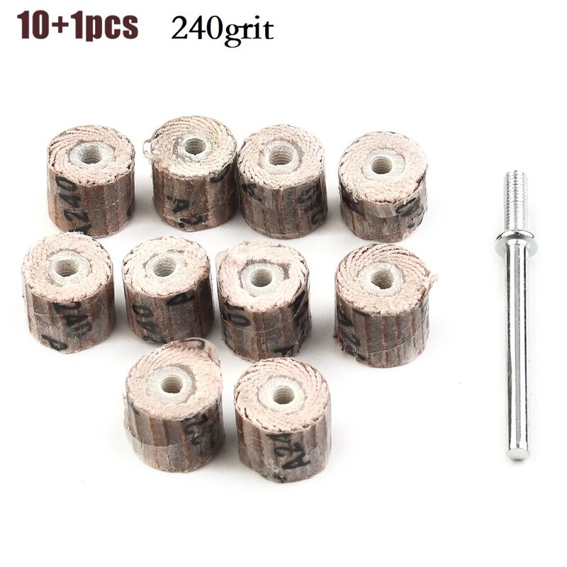 10pcs+1 80-600Grit Flap Wheel Disc Sanding Drill Abrasive Sandpaper Polishing The Larger The-Number, The-Smoother The-Effect