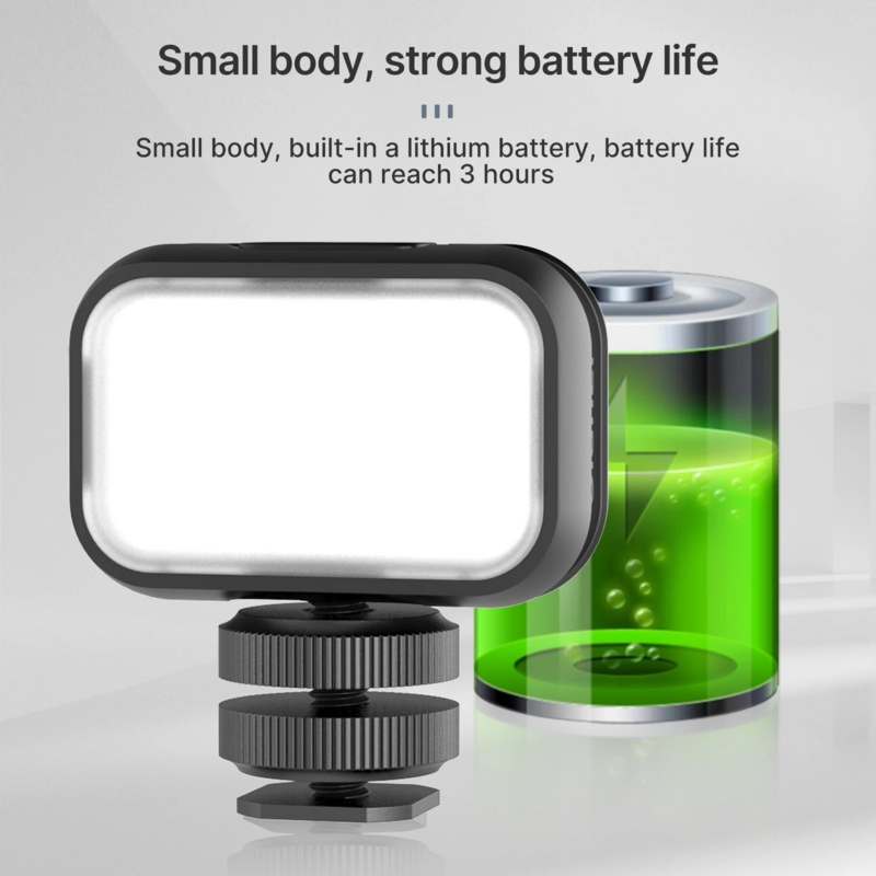 Ulanzi VL28 lampu Video LED Mini 5500K, lampu kamera GoPro dapat diisi ulang daya untuk Gopro 10 9 8 iPhone 13 12 Pro Max 11 X Xs
