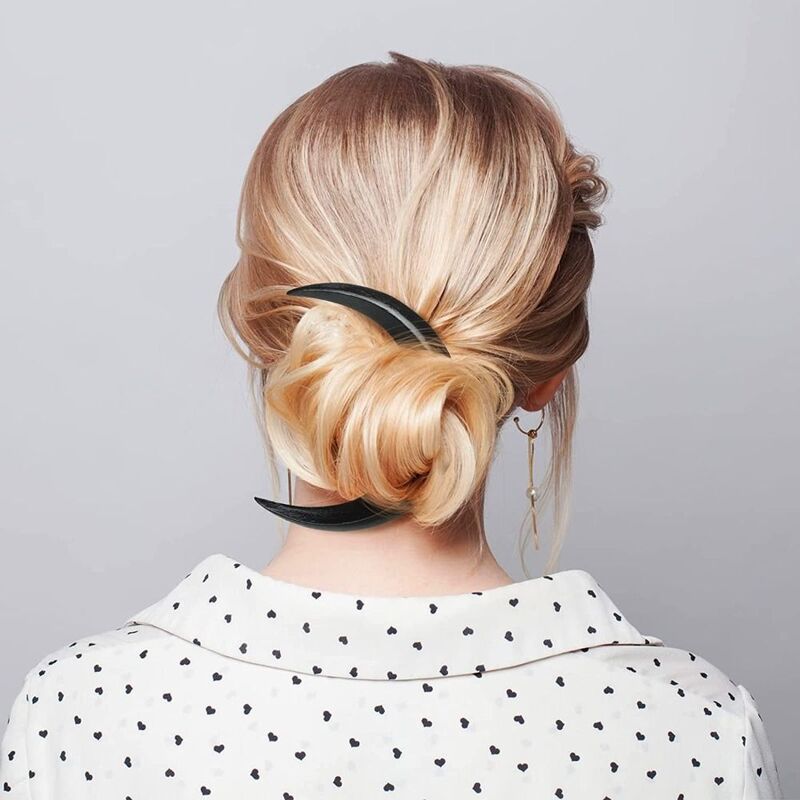 Fashion Retro Style Hair Accessories Moon Shape Hairpin Headdress Hair Comb Hair Fork