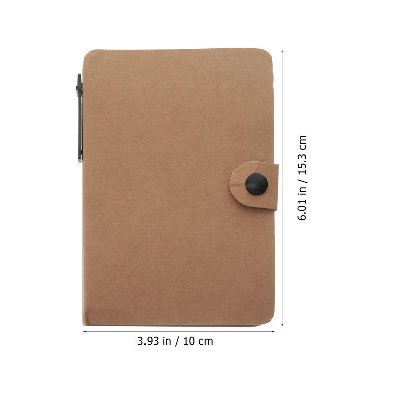 Note Pads Simple Button Type Kraft Paper Combination Pad 2pcs Packaged