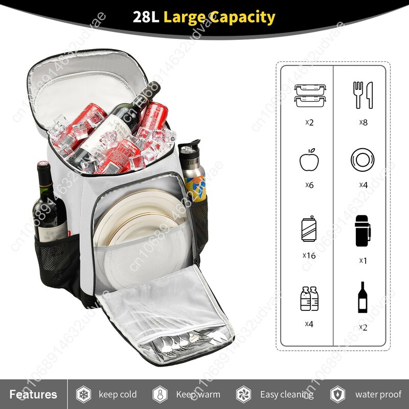 Mochila térmica impermeable para pícnic, bolsa de refrigeración gruesa, bolsa aislante grande, bolsa de refrigerador con patrón personalizado, nueva