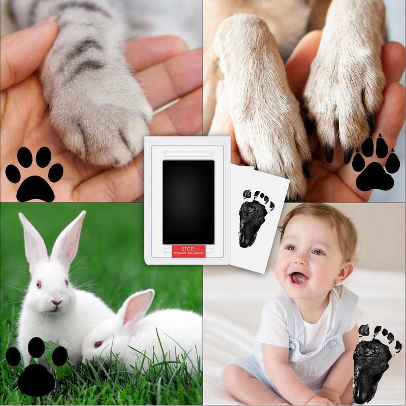 Tampons encreurs pour empreintes de mains et de pieds de bébé, kit d'empreintes sans encre pour animal de compagnie, sûr et robuste