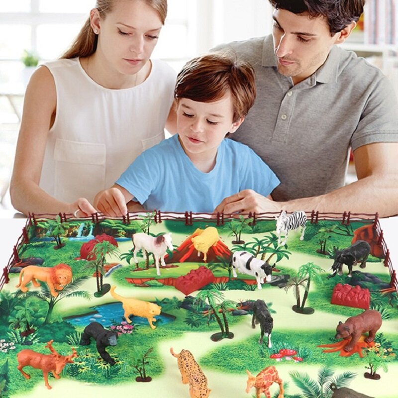 50*30 см детский игровой коврик, виргинский лес, фотосессия с динозавром, модель животных, игрушки, домашний Обучающий игровой коврик для малышей, скалолазания