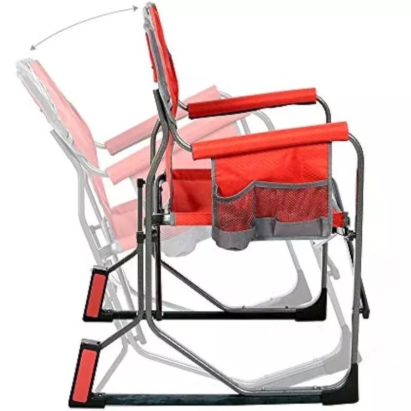 MacSports MacRocker Outdoor Foldable Rocking Chair | Portable, Collapsible, Springless Rockers with Rust-Free Anti-Tip Guards