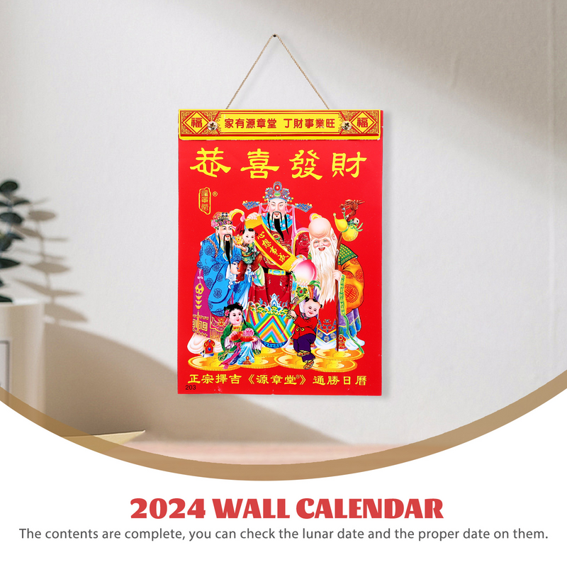 Lunar Hanging Calendar Wall Calendar Decorative Calendar Pendant Tear Off Wall Calendar