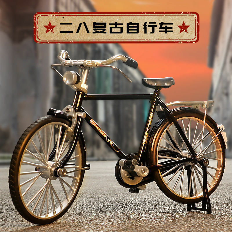 Estatuilla de bicicleta 1:10, soporte de escultura de Arte de aleación estable, simulación de arte, decoración del hogar, artesanía, decoración del hogar
