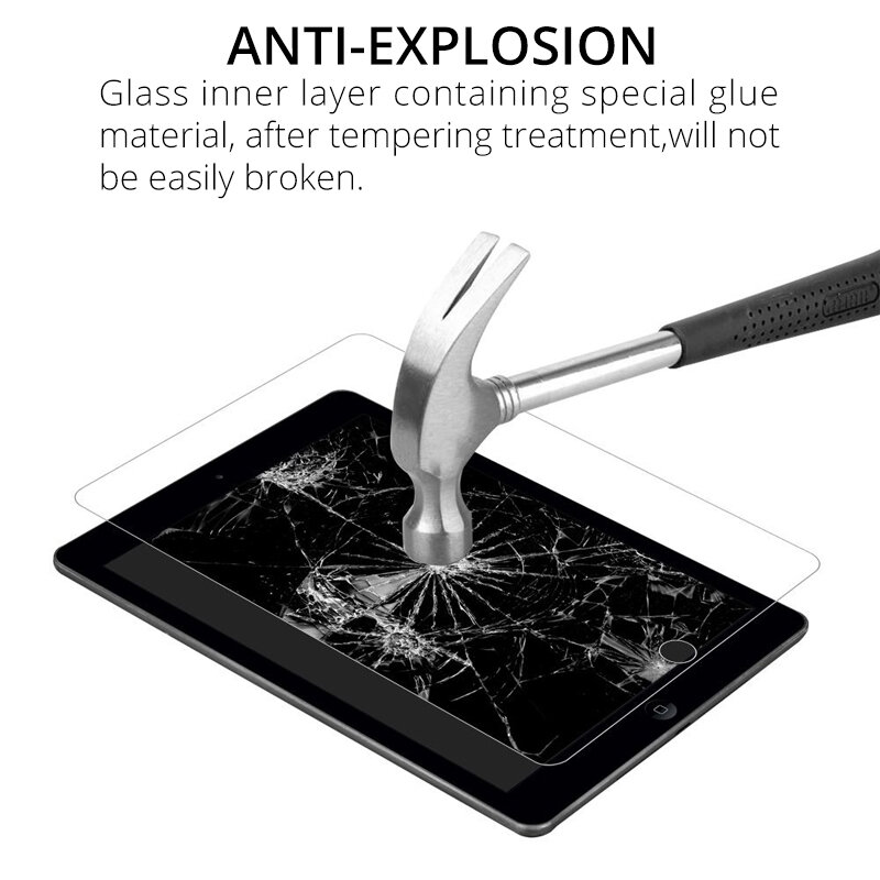 Filme protetor de tela anti-risco para tablet, vidro temperado para Apple iPad Mini 2, 2013, 7.9, A1484, A1489, A1490, A1491, 3 Pack