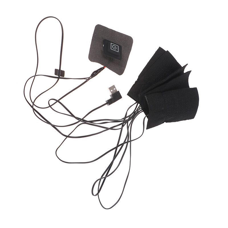 1 szt. 5 zestaw arkuszy kurtka ocieplana elektryczny z USB ciepły zimowy zajęcia na świeżym powietrzu podgrzewanie kamizelki podgrzewanej do odzieży