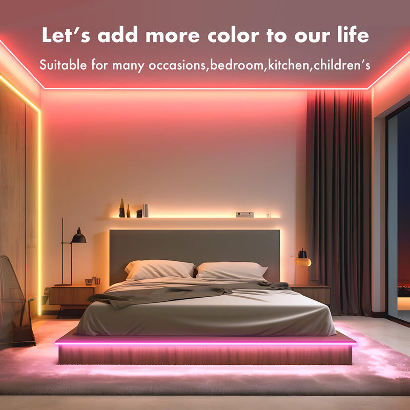 Silicone LED Neon Light Strip com Tuya WiFi, Controle de Aplicativo, Compatível com o Controle do Google, 6x15, 24V, 2A