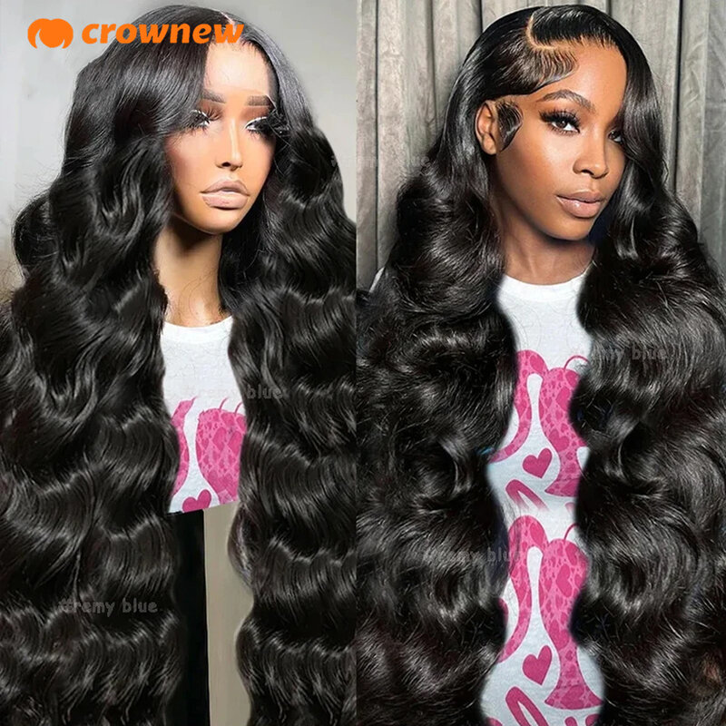 Perruque Lace Front Wig Body Wave naturelle, cheveux humains, HD, 13x4, pre-plucked, sans colle, 100%