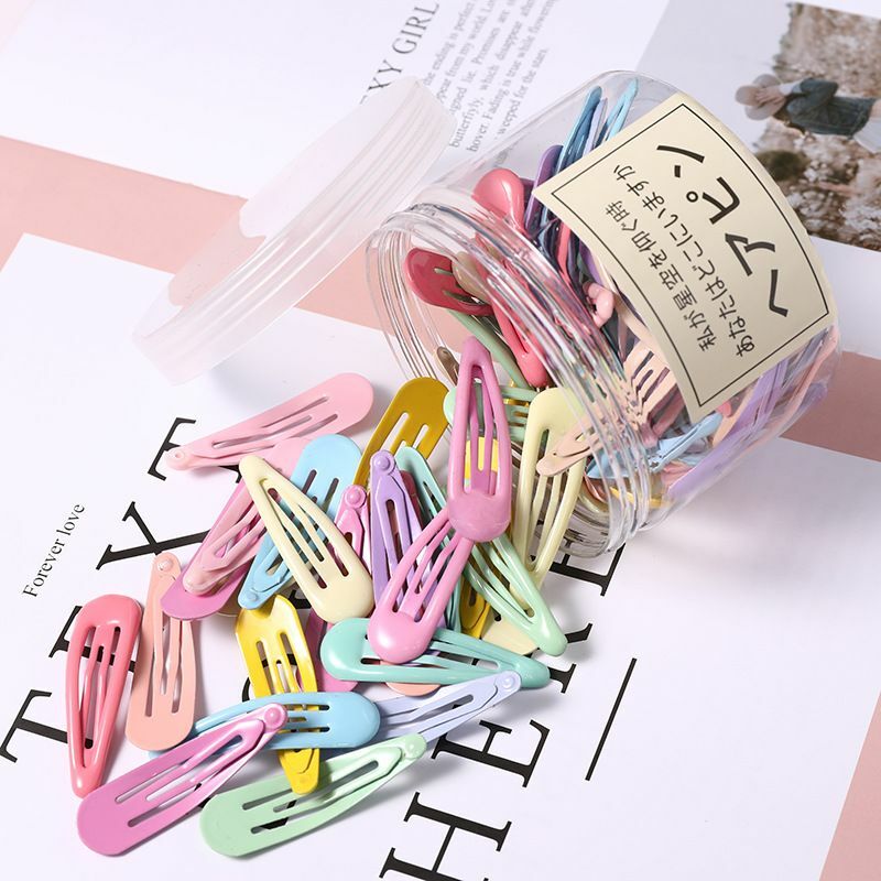 1pc New Girls Cute Colorful Waterdrop Shape Hairpins Sweet Hair Clips Kids Barrettes Slid Clip Fashion Hair Accessories Gifts