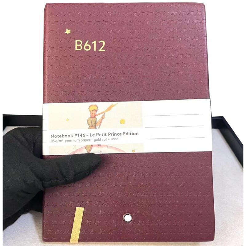 TS-MB 146 Notepad pangeran kecil Notebook cokelat hitam berjajar & kosong