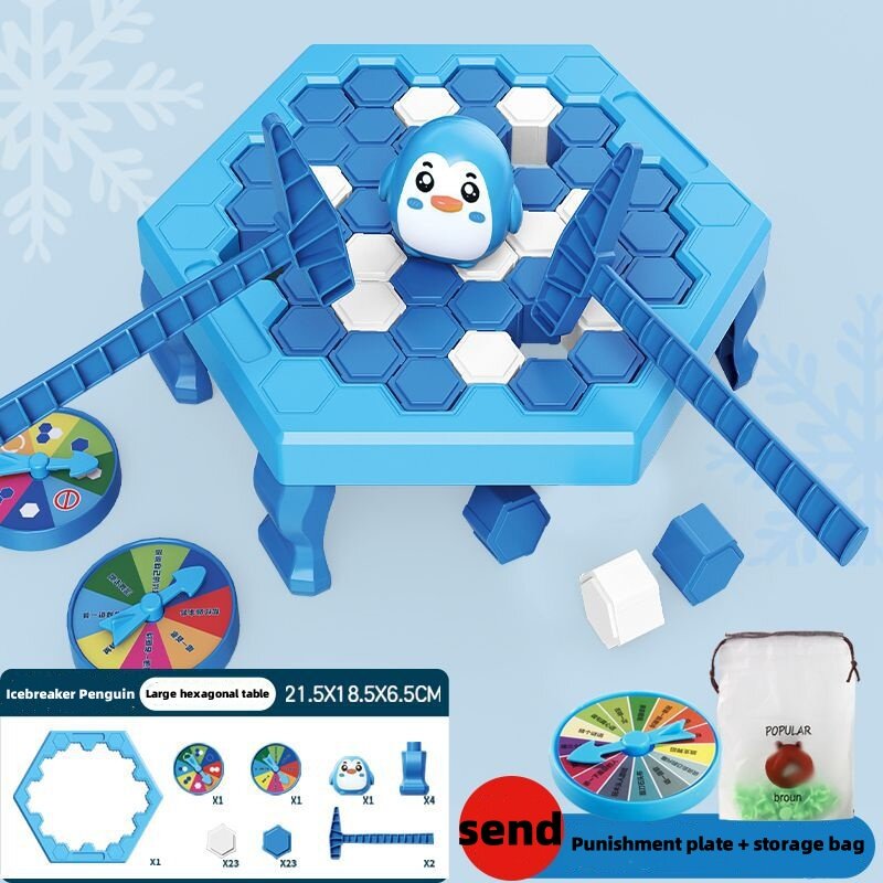 Smashing es untuk menghemat penguin pemecah es mainan meja anak laki-laki anak perempuan puzzle berpikir pelatihan papan hadiah permainan