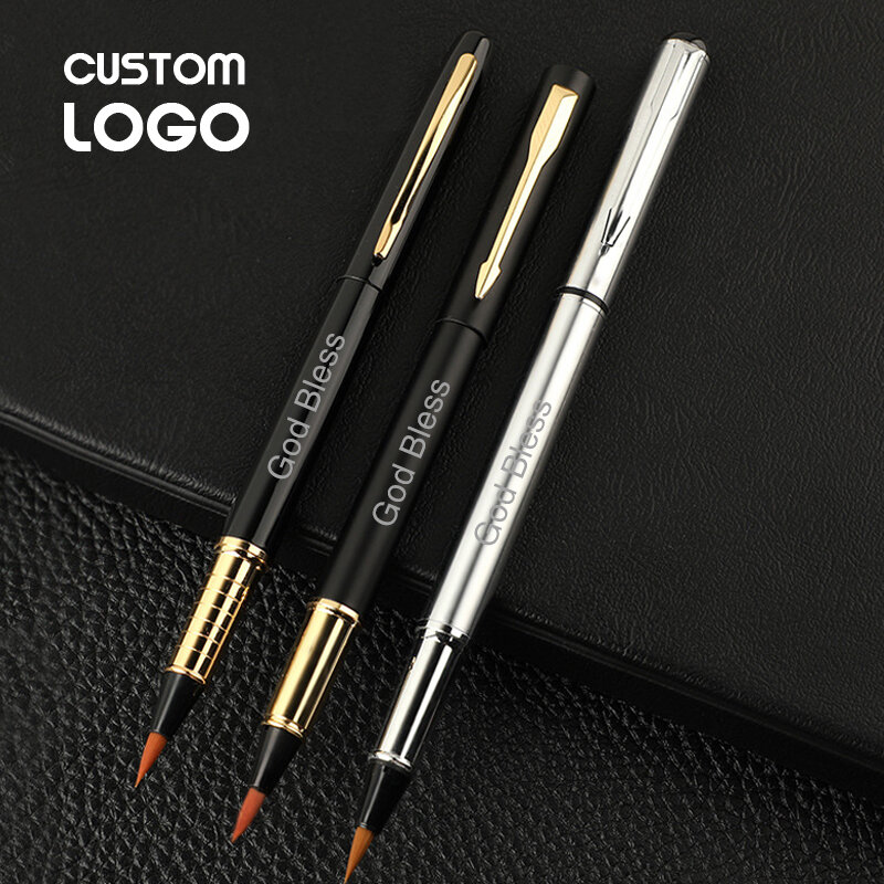 Pennello personalizzato tipo penna pennello per calligrafia pratica portatile può aggiungere inchiostro sacchetto penna studente cancelleria scolastica forniture per ufficio