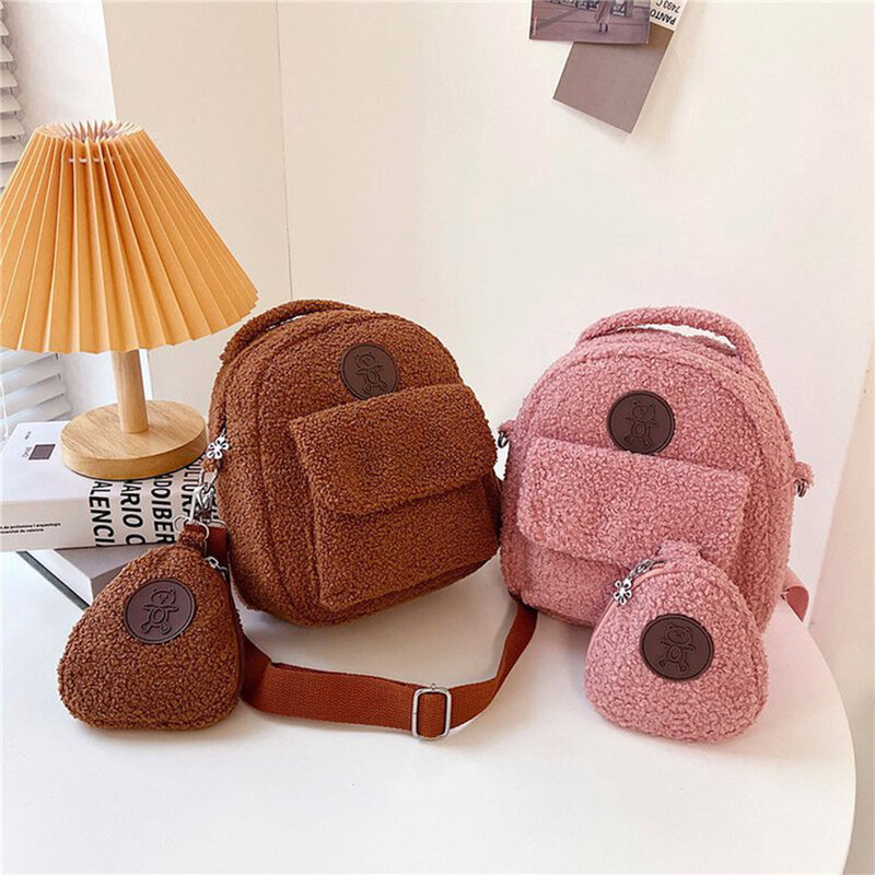 Персонализированные рюкзаки с изображением медведя, персонализированные именные портмоне, детские дорожные рюкзаки для покупок, женский рюкзак на плечо в форме мишки