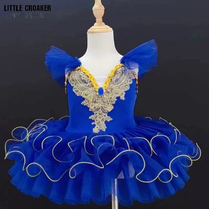 New Flower Girls Professional Ballet Tutu Dress Adult Kids Womens Platter Pancake Swan Lake Ballerina Stage Dance Costume