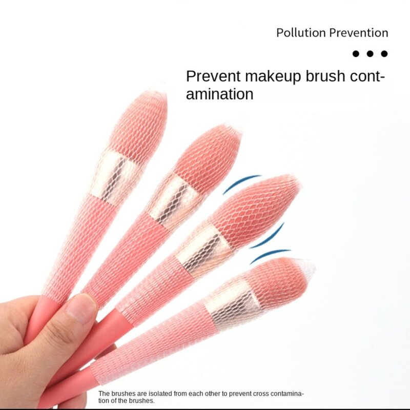 Pennelli cosmetici protezioni pennello per trucco copertura per rete guaina in rete protezioni per pennelli antipolvere manicotto per penna strumento cosmetico