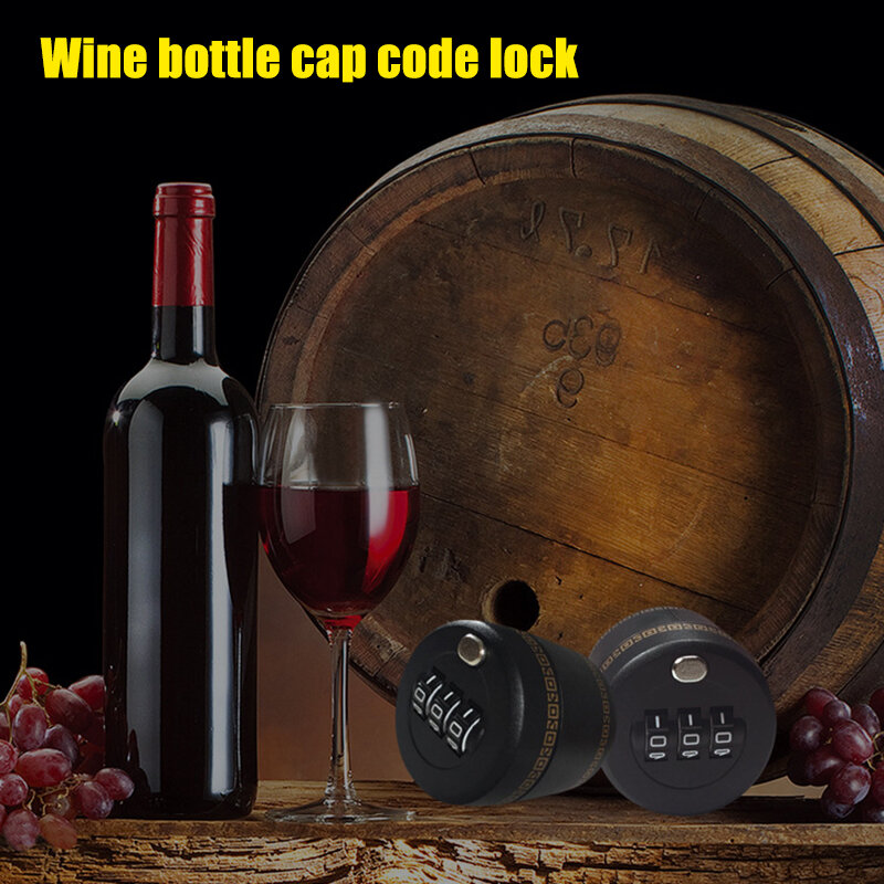 Wine Bottle Lock Combination Bottle Password Code Digital Lock Wine Bottle Top Stopper
