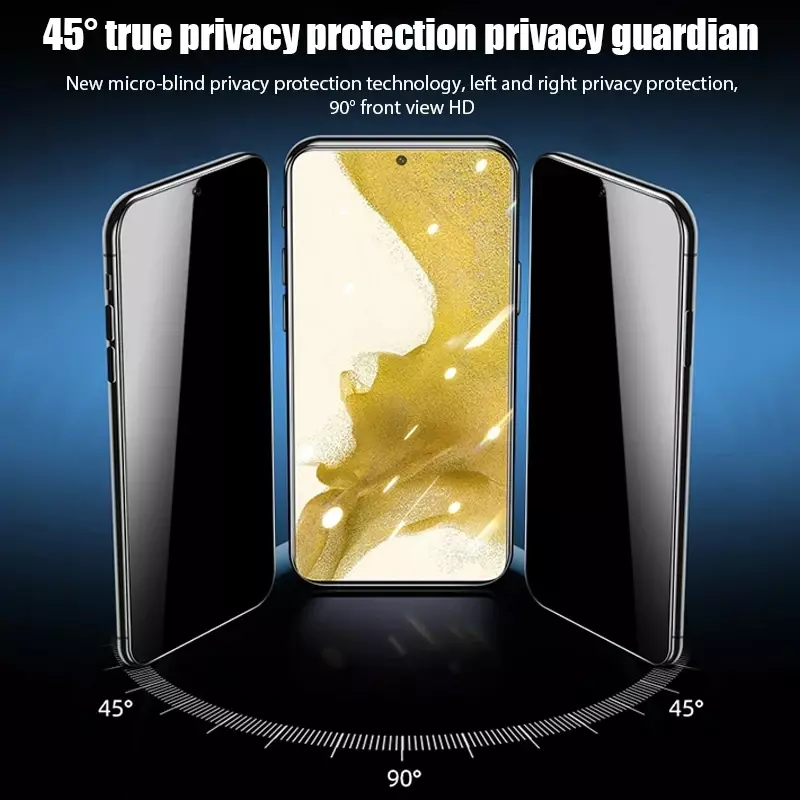 Ochrona prywatności ekranu dla Samsung Galaxy A54 A34 A13 A53 A52 A12 A14 A33 A23 A32 A51 A52S A73 A72 M12 M32 M52 szkło antyszpiegowskie