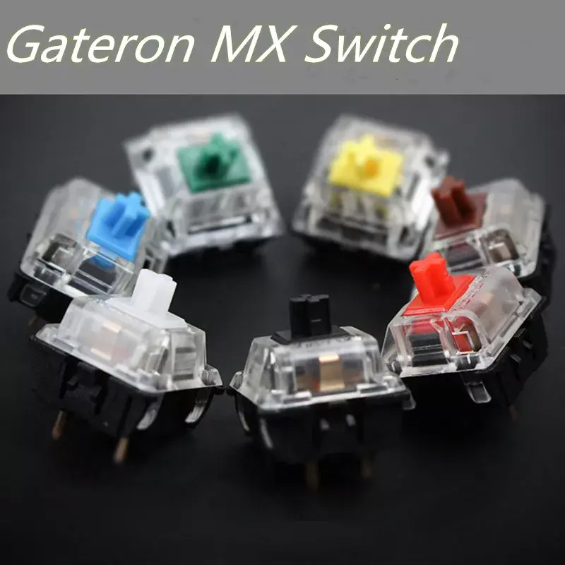 Clear Gateron switch Brown Blue Red Black Yellow Green 3 pin and 5 pin tactile/linear