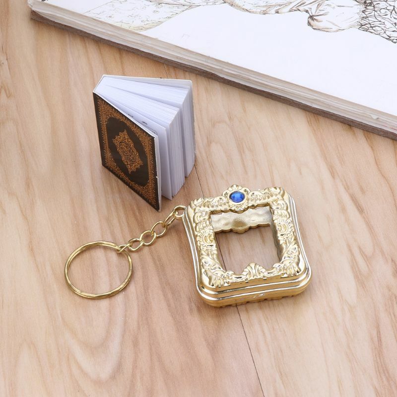 Персонализированный мини-ковчег Коран, настоящая бумага, брелок для чтения, подвеска в арабском стиле, брелок для ключей с декор