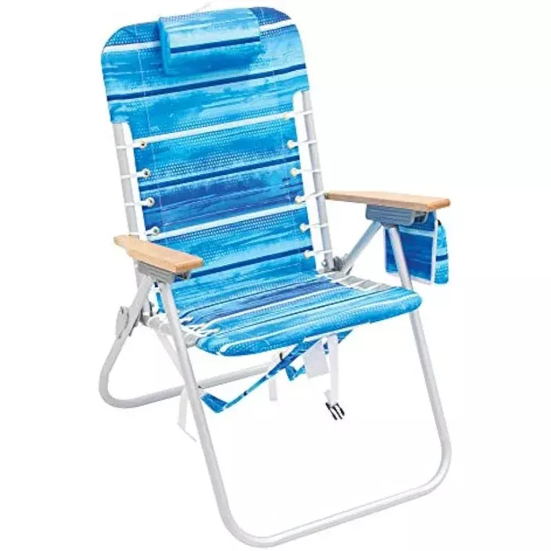 RIO Gear-mochila Hi-Boy de 4 posiciones, silla de playa, aluminio, raya