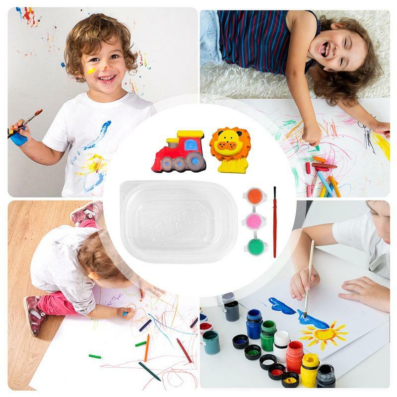 Pinte suas próprias estatuetas Art Craft Set for Kids, Kit de Pintura, Kit de Pintura, Pintável, Divertimento, Artesanato
