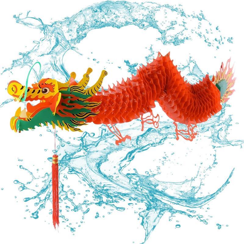 Lanterna decorativa do ano novo chinês, lanternas de papel pingente de teto, ano do dragão, enfeites de guirlanda, 2024