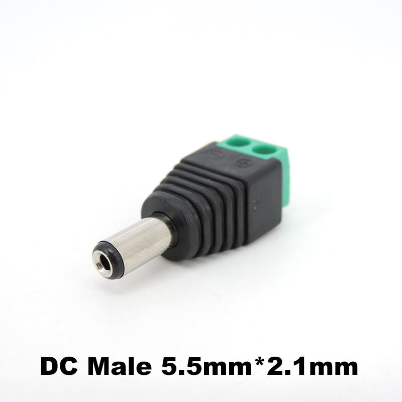 Connecteur DC femelle et mâle, adaptateur de prise d'alimentation, borne de câble pour caméra CCTV à bande LED, 5.5mm x 2.1mm, 5.5mm x 2.5mm, 5050mm, 3528