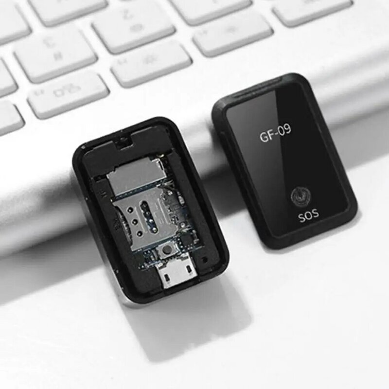 Pelacak GPS Mini GF09 GSM, alat pelacak lokasi Waktu Nyata 2G magnetis-perangkat Mini GPS pelacak penentu lokasi mobil Waktu Nyata