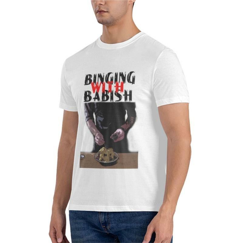 Algodão masculino binging com babish essencial t-shirt, camiseta anime, homem marca tops