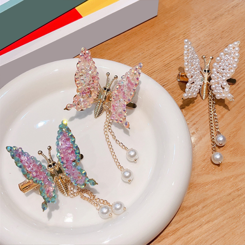 Nuovi accessori per capelli da ragazza con forcina a farfalla per bambini