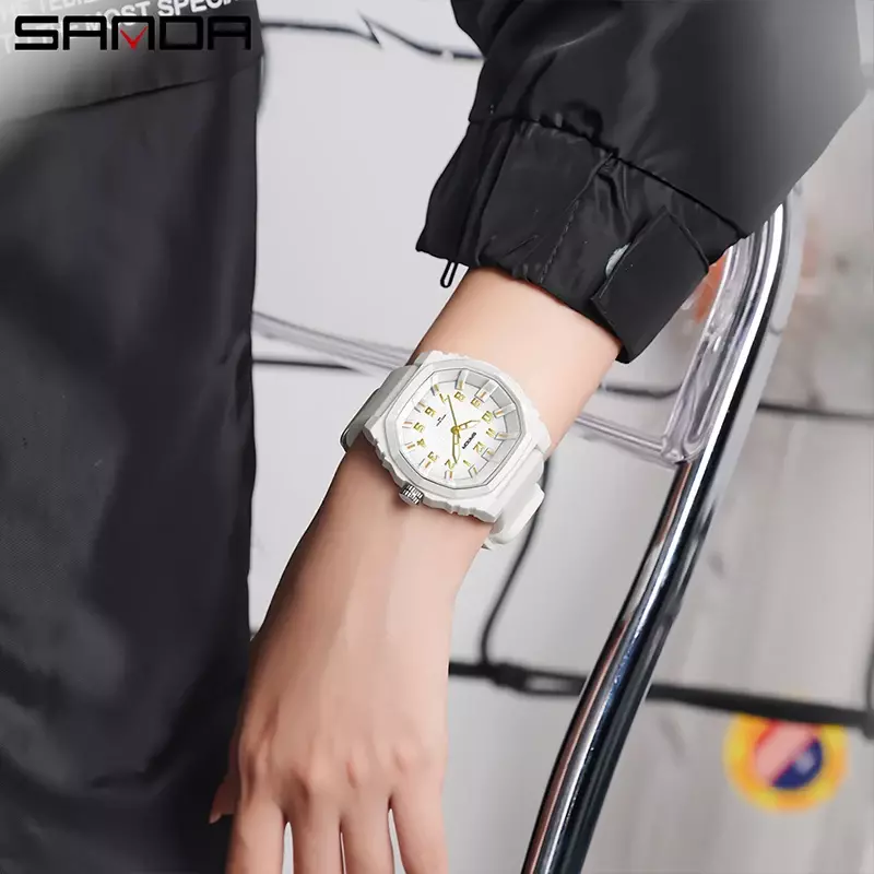 3236 популярные простые цифровые кварцевые часы Sanda для студентов и детей, модные Универсальные водонепроницаемые электронные часы