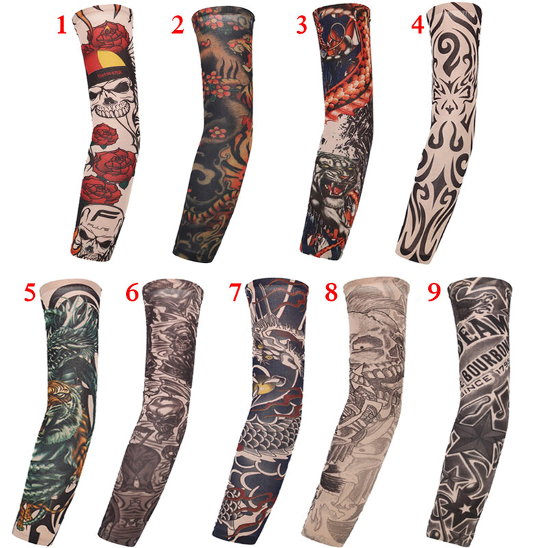 UV Protection Summer Cooling Basketball Outdoor Sport Flower Arm Sleeves Tattoo Arm Sleeves Sun Protection Arm Cover