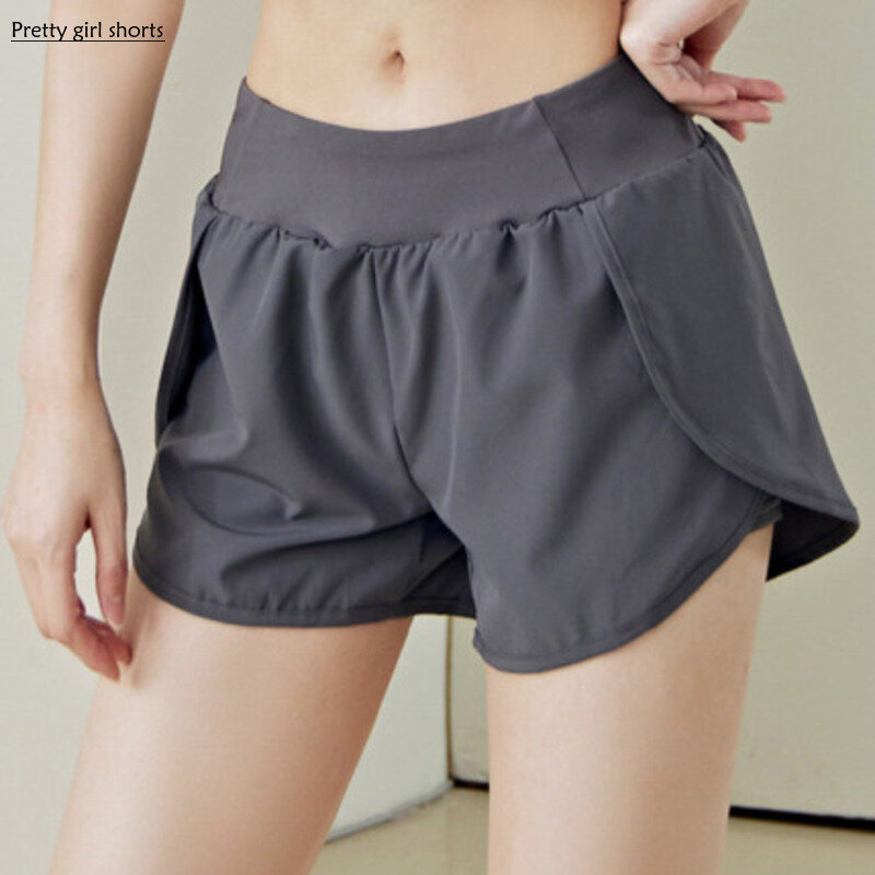 Juyi Tang-shorts anticaminhada finos para mulheres, bolso lateral, secagem rápida, solto, lazer, corrida, fitness, ioga, esportes, verão