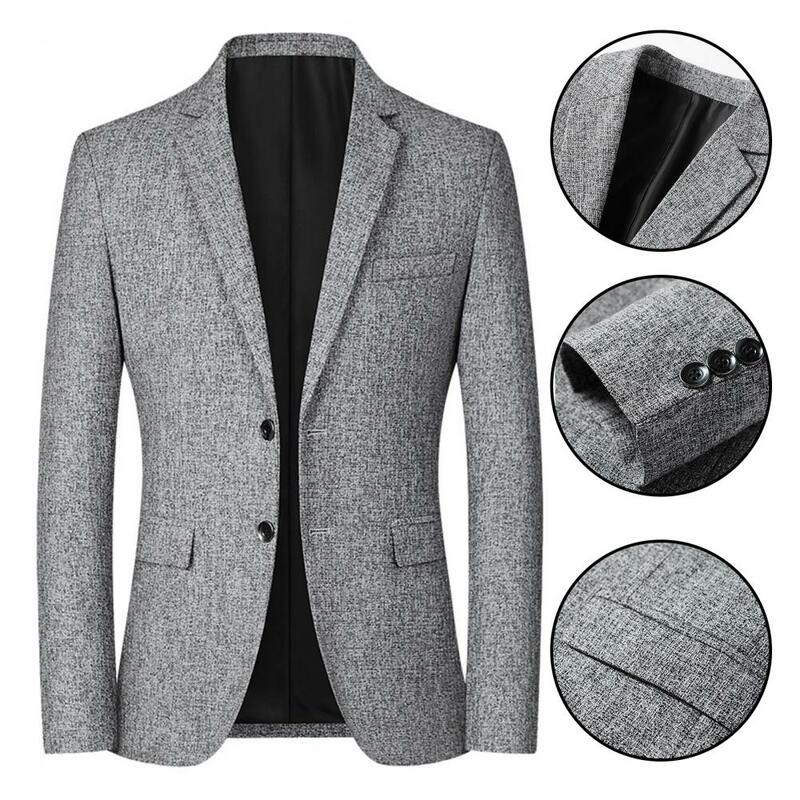 Temperament Männer Jacke männlich schöne Taschen Anzug Mantel Revers Outwear Männer Blazer für Bräutigam