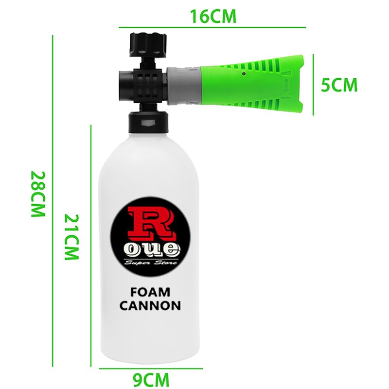 Roue โฟมก่อเสียงหิมะสำหรับล้างรถ Karcher Gun, โฟมปืนใหญ่โฟมหิมะ K2 K3 K4 K5 K6 K7 Nilfisk huter parkside