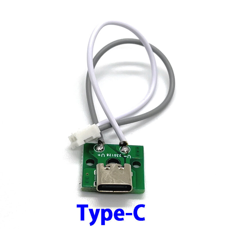 마이크로 타입-C USB 3.1 잭 암 커넥터 잭 충전 포트 1 개, 솔더 와이어 PH2.0 나사 고정 플레이트가 있는 USB 타입 C 소켓