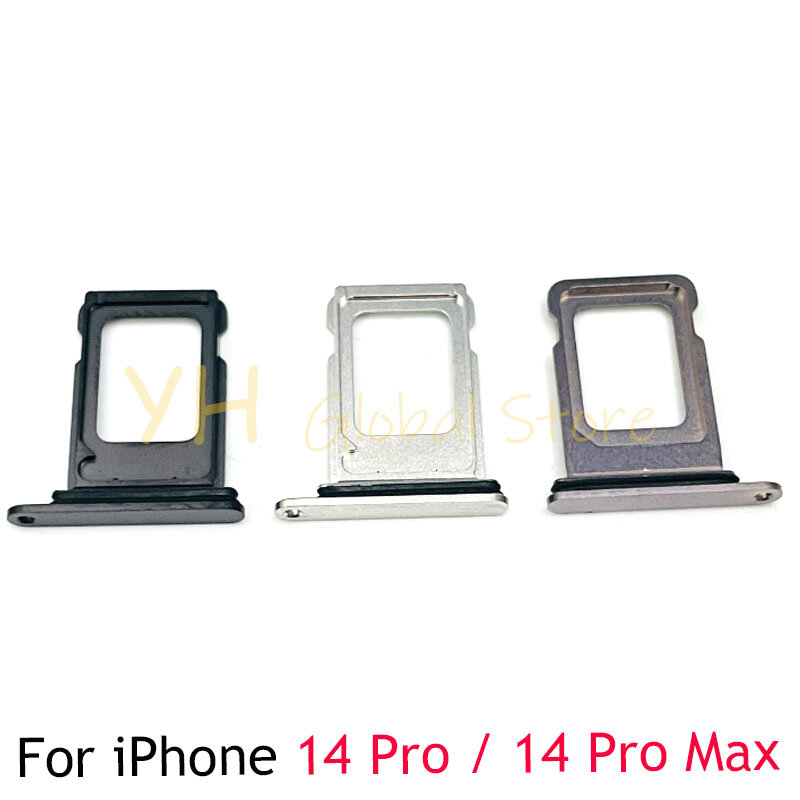 Soporte de bandeja de ranura para tarjeta Sim para iPhone 14 Pro Max, lector de tarjetas Sim, piezas de reparación de enchufe, 5 piezas