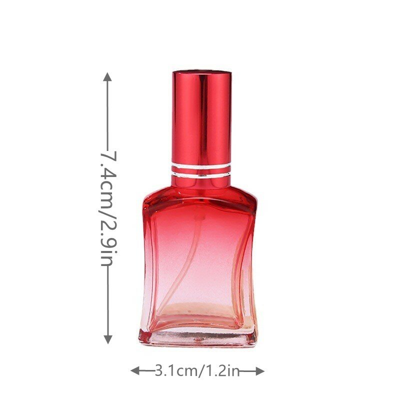 Botella de Perfume recargable de vidrio grueso portátil de viaje, pulverizador de Metal de Color, botella de bomba, contenedor vacío, botellas de Perfume, 15ml