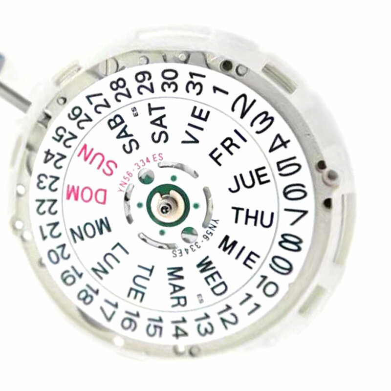 Japanse Originele Beweging Yn56 Enkele Kalenderdatum 3:00 Hoge Precisie 22 Edelsteen Automatische Mechanische Horlogeaccessoires