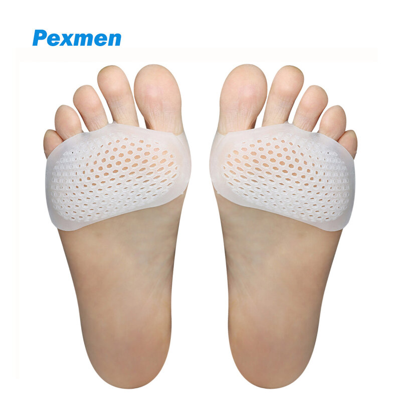 Pexmen 2 szt. Poduszki pod śródstopie kulka poduszek na stopy podkładka na przód stopy żelowy do śródstopia ulga w bólu nerwiaka i pęcherzy