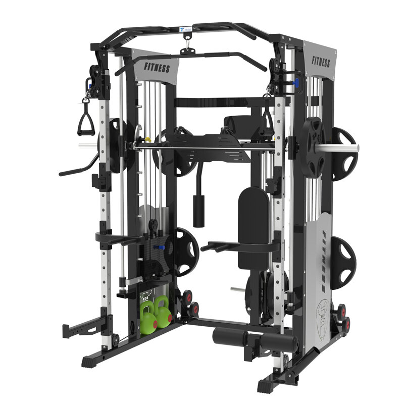 2022 Commerciële Squat Rack Multi Functionele Kracht Training Apparatuur Gym Smith Machine Voor Huishouden