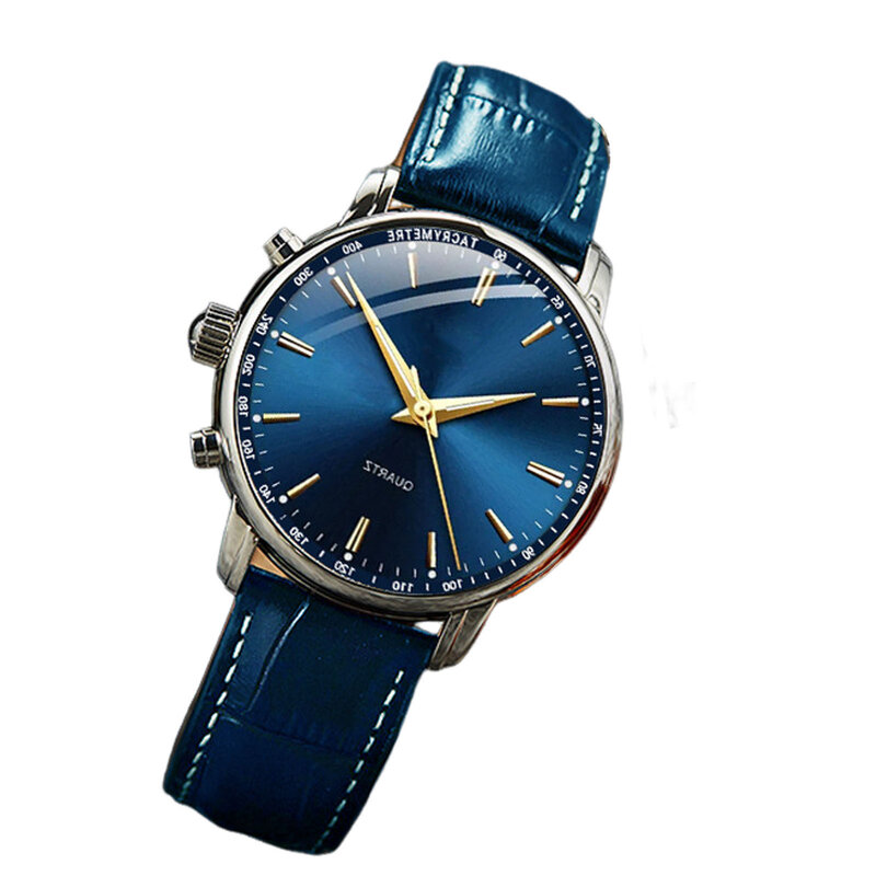メンズヴィンテージクォーツ時計、耐久性のあるPUレザーストラップ、ハイエンドアナログ腕時計、誕生日プレゼント