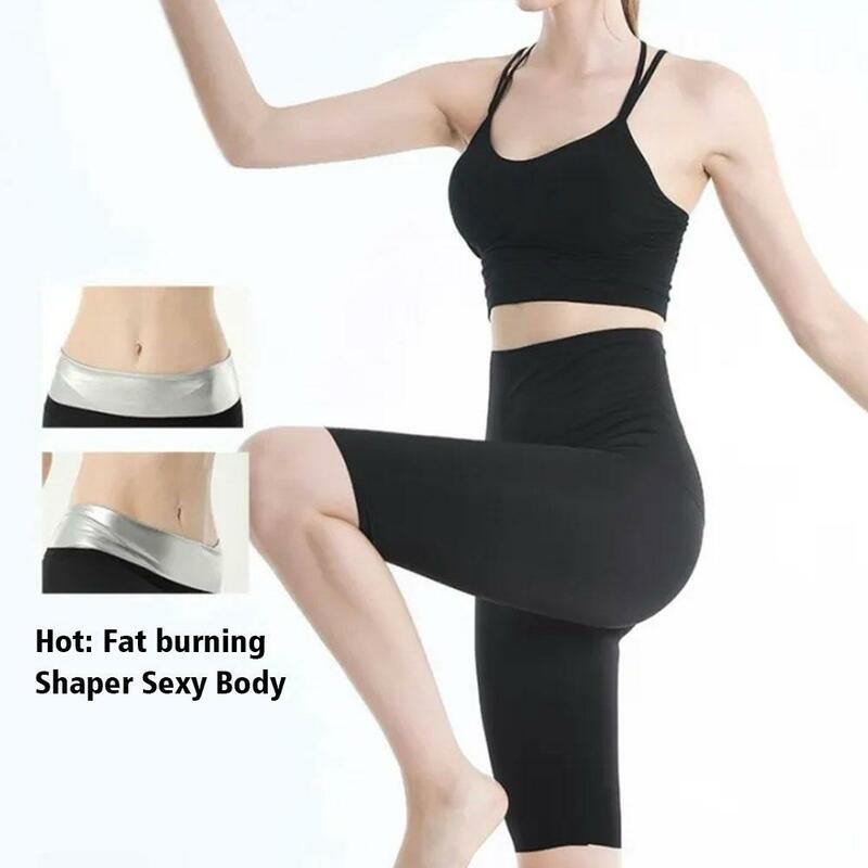 Sport Sauna Pants Body Shaper Weight Loss Slimming Sweat Five-Point Pants Women Running Fitness Waist Trainer Sweat Legging 2023