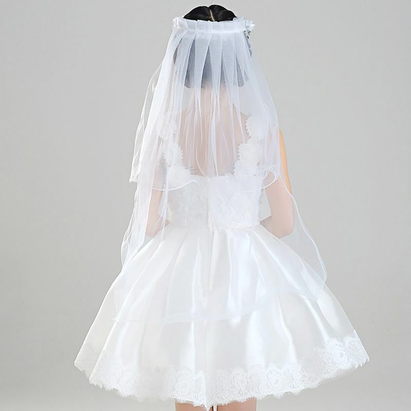 E15E Свадебные цветочные короны для девочек, цветочная гирлянда, романтический венок из тюля, повязка на голову