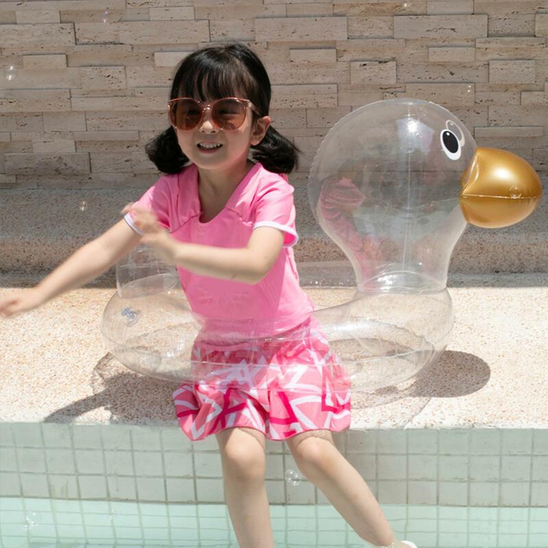 Anel de flutuador de natação em forma de pato Anéis de natação para crianças, meninas e meninos