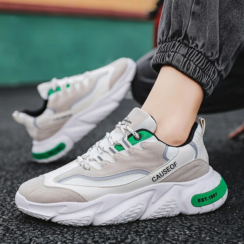 Mens Walking Running Comfy Tennis Shoes Adult Fashion Sneakers ventilate Simplicity Versatile Driving shoes Man
