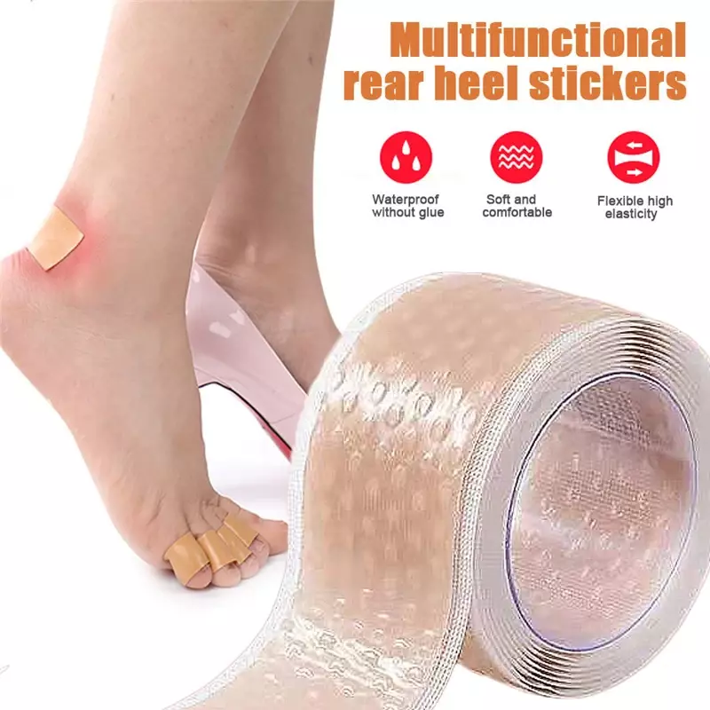 Gel Heel Protector Foot Patches, Adhesive Blister Pads, Liner Heel, Sapatos Adesivos, Pain Relief Plaster, Foot Care Cushion Grip, 100cm